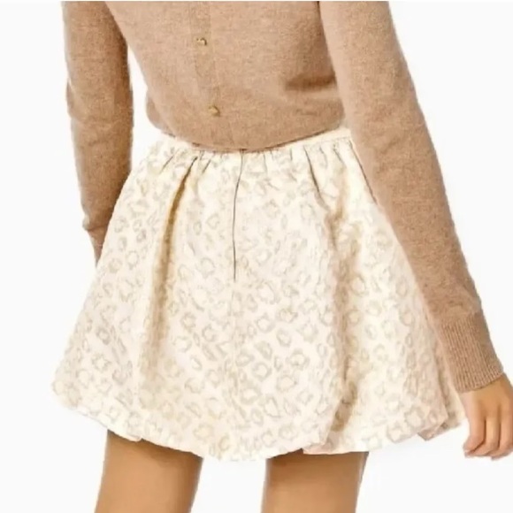 Lilly Pulitzer NWOT Leah Animal Print Bubble Hem Metallic Accent Mini Skirt sz12 - Picture 3 of 15